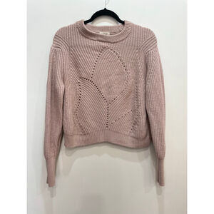 Wilfred Bush Pink Merino Wool Knit Crew Neck Sweater M Minimalist Coquette
